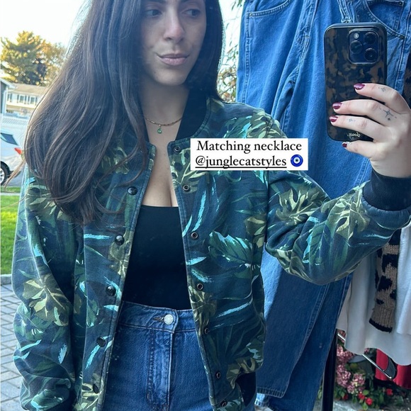 American Apparel Floral Bomber Jacket - Picture 2 of 3